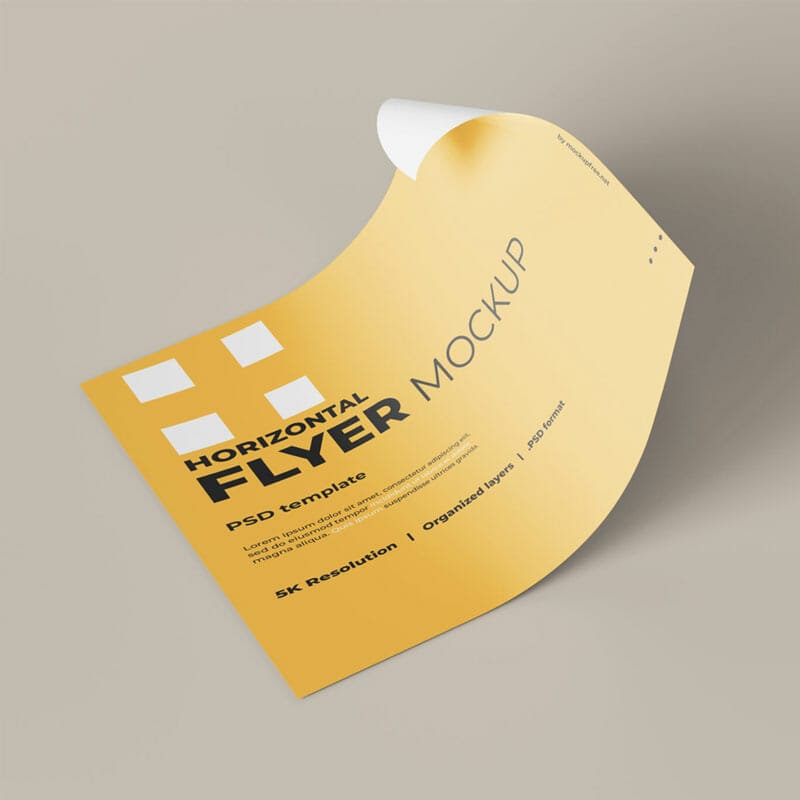 Free Horizontal A4 Flyer Mockups PSD