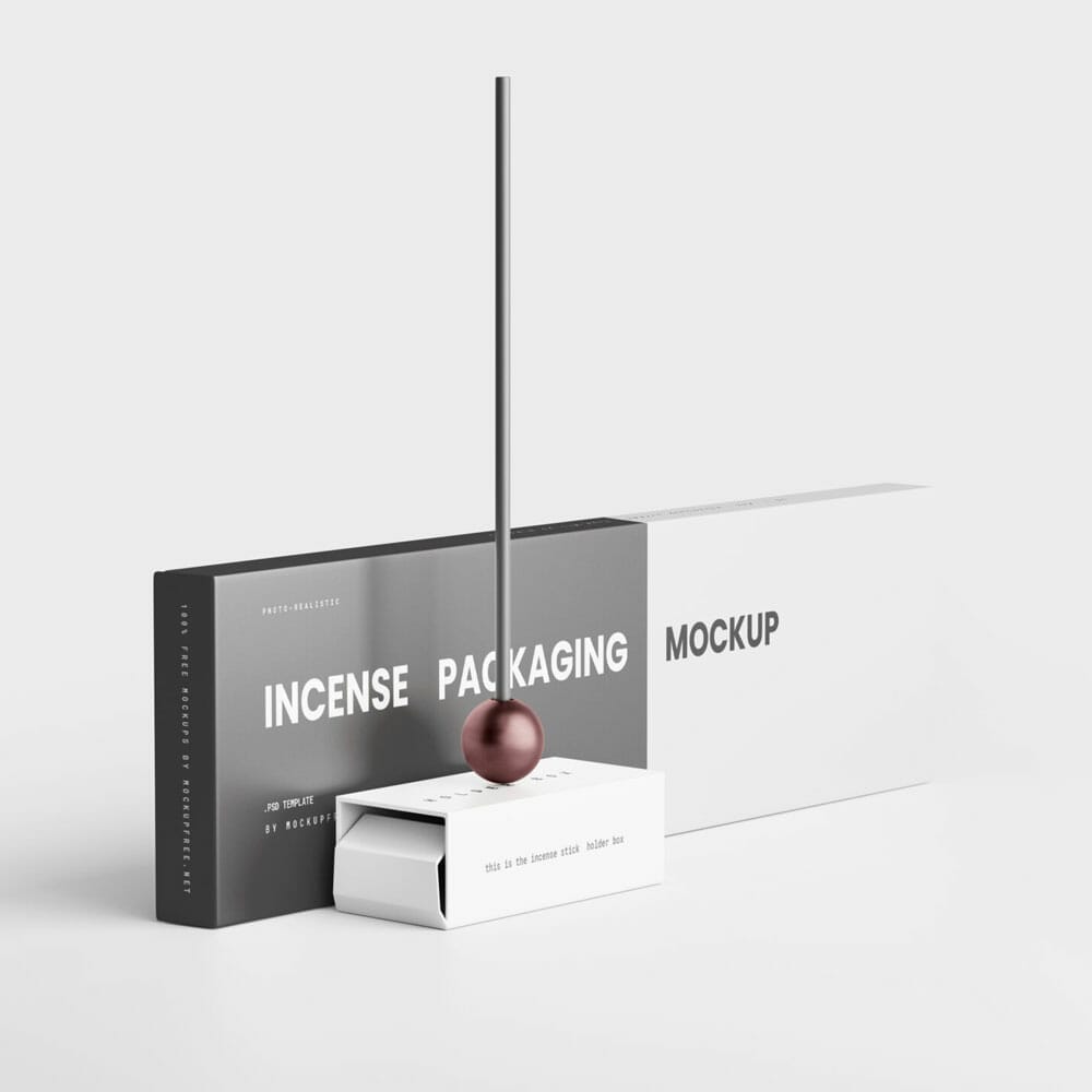 Free Incense Packaging Mockups PSD