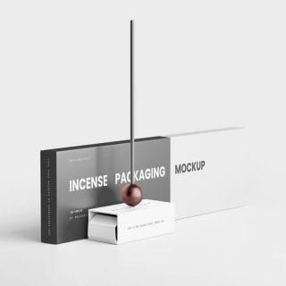 Free Incense Packaging Mockups PSD