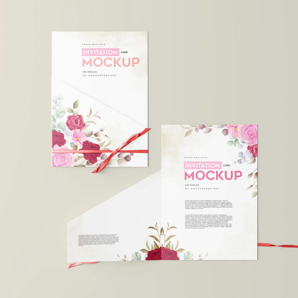 Free Invitation Car Mockup PSD