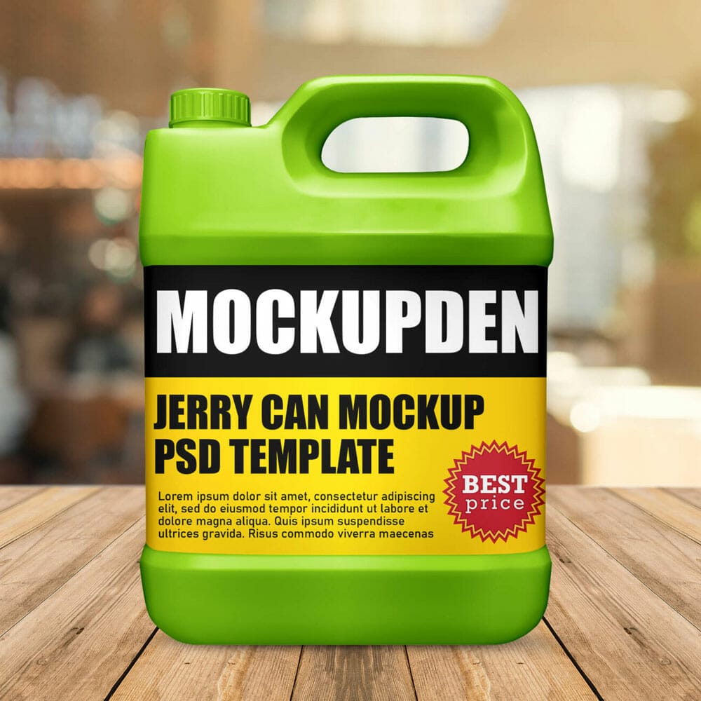 Free Jerry Can Mockup PSD Template
