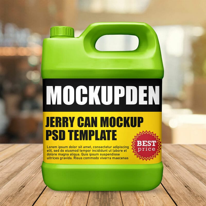 Free Jerry Can Mockup PSD Template