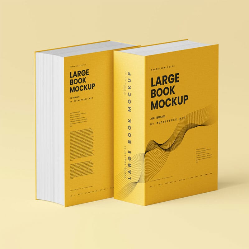 Free Large Book Mockups PSD