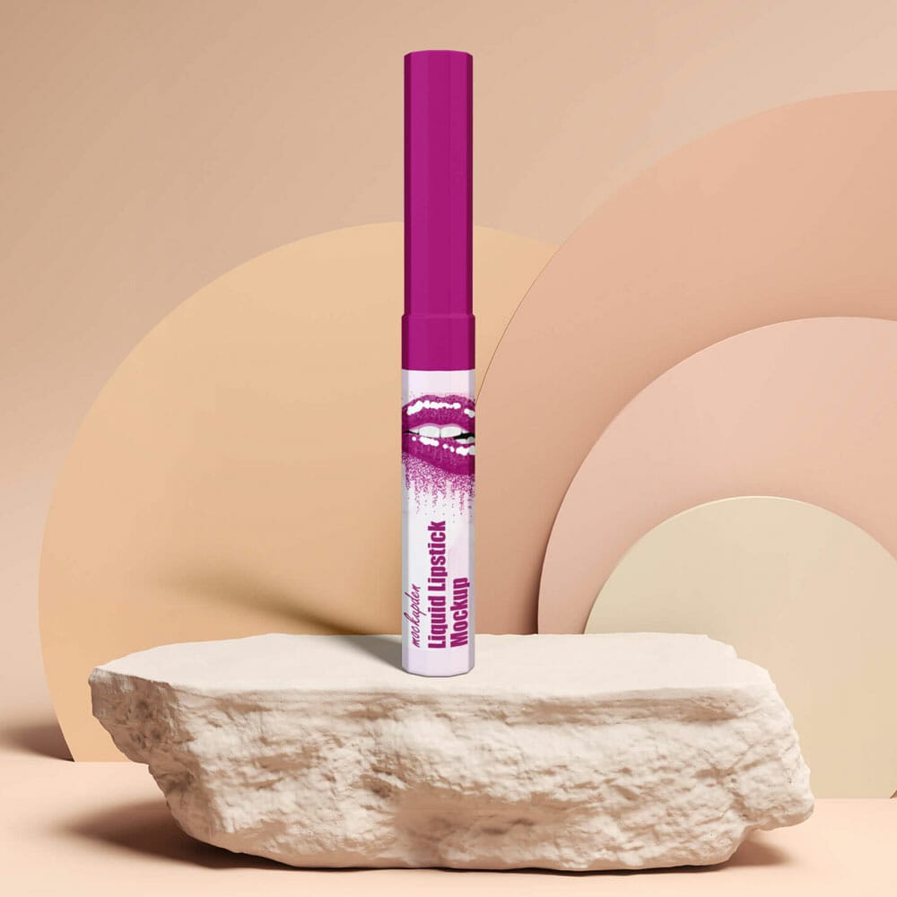 Free Liquid Lipstick Mockup PSD Template