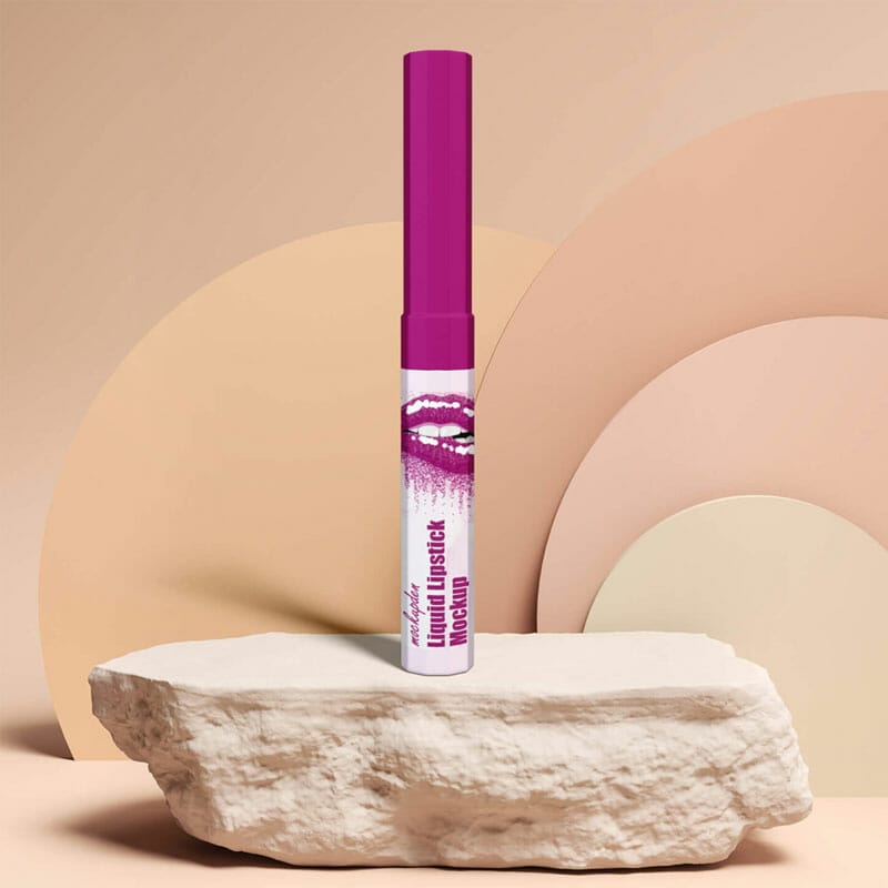Free Liquid Lipstick Mockup PSD Template