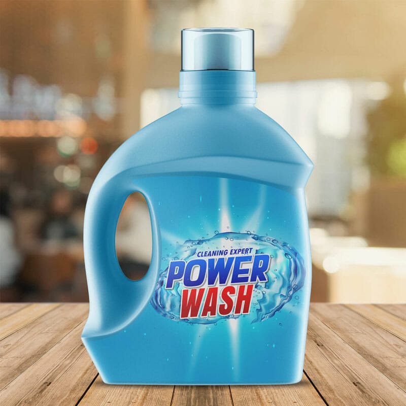 Free Liquid Softener Detergent Bottle Mockup PSD Template