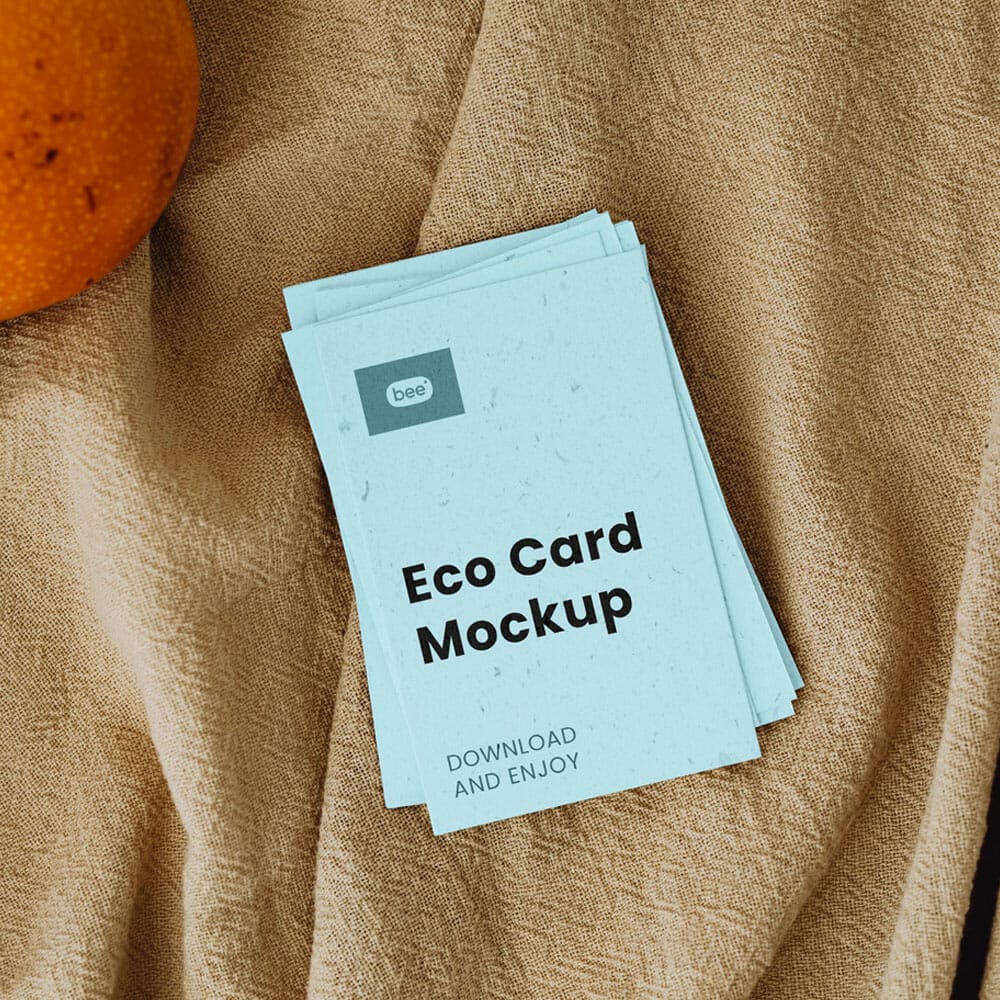 Free Lying Business Card Mockups PSD