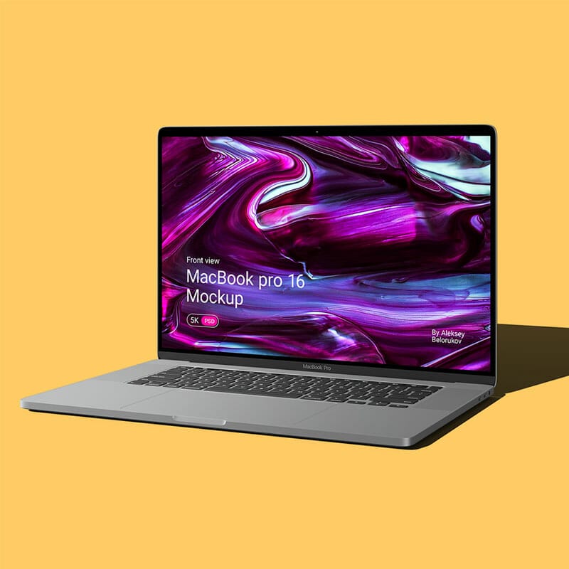 Free Macbook Pro 16 Mockup Front View PSD » CSS Author