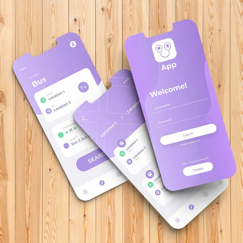 Free Mobile UI Mockup PSD Template