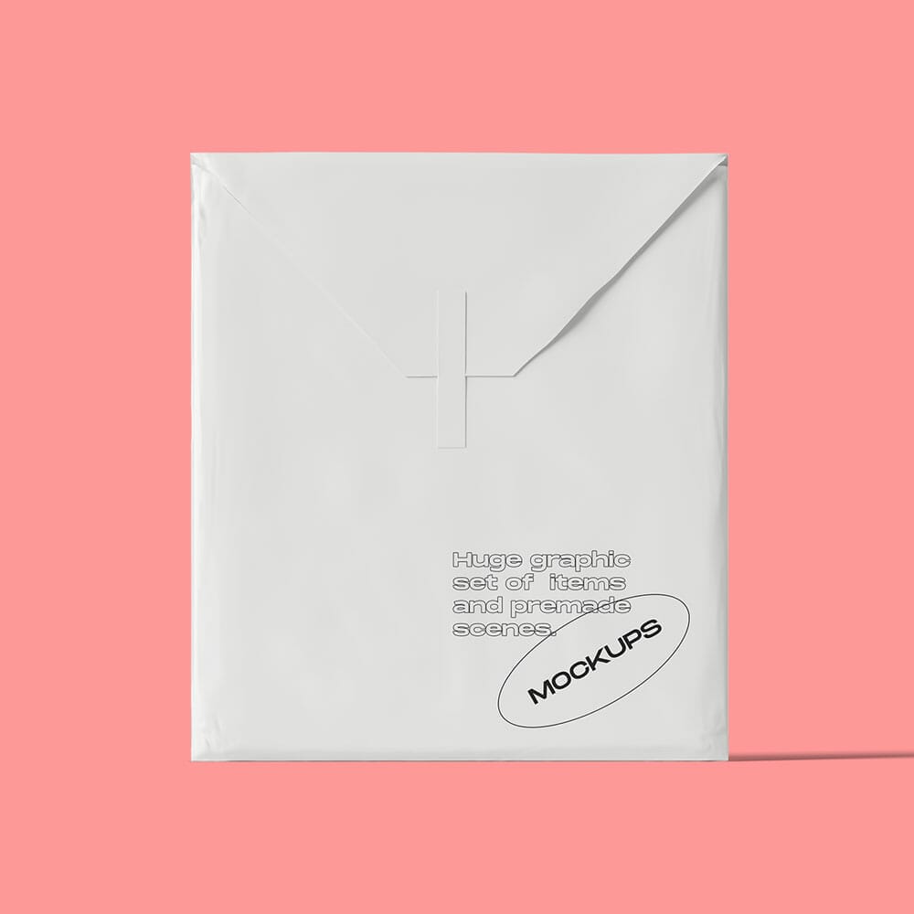 Free Package Front View Mockup PSD Template