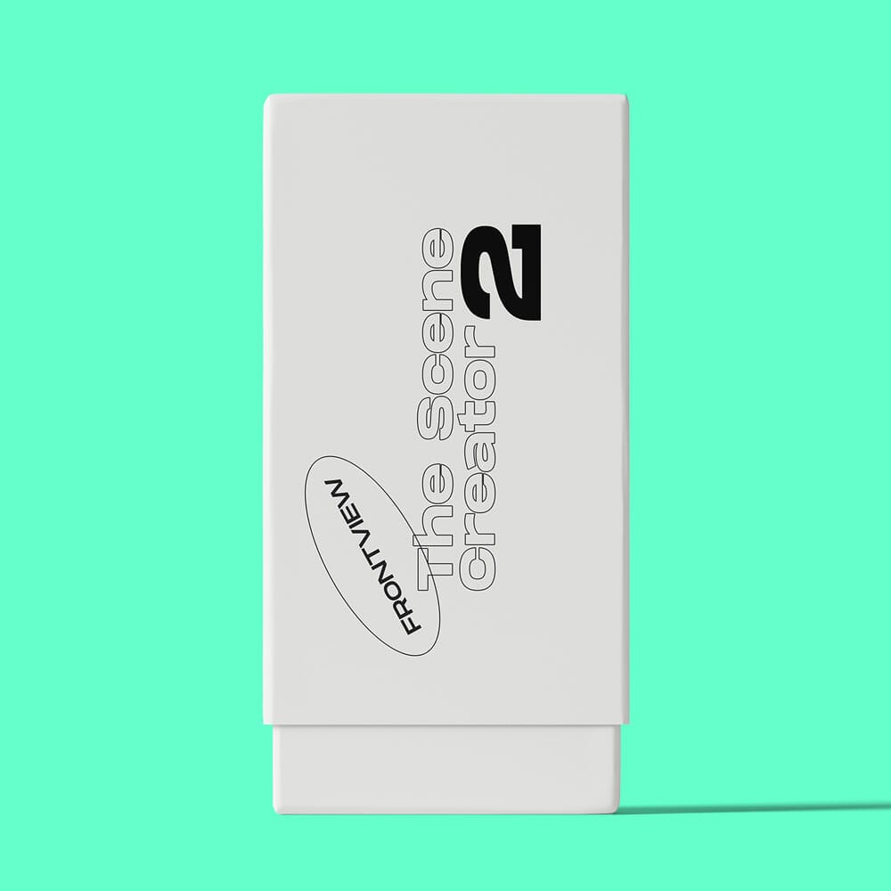 Free Package Front View Mockup PSD