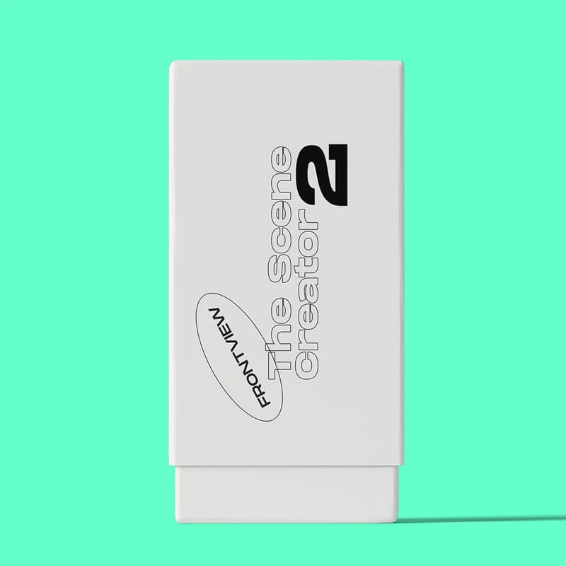 Free Package Front View Mockup PSD