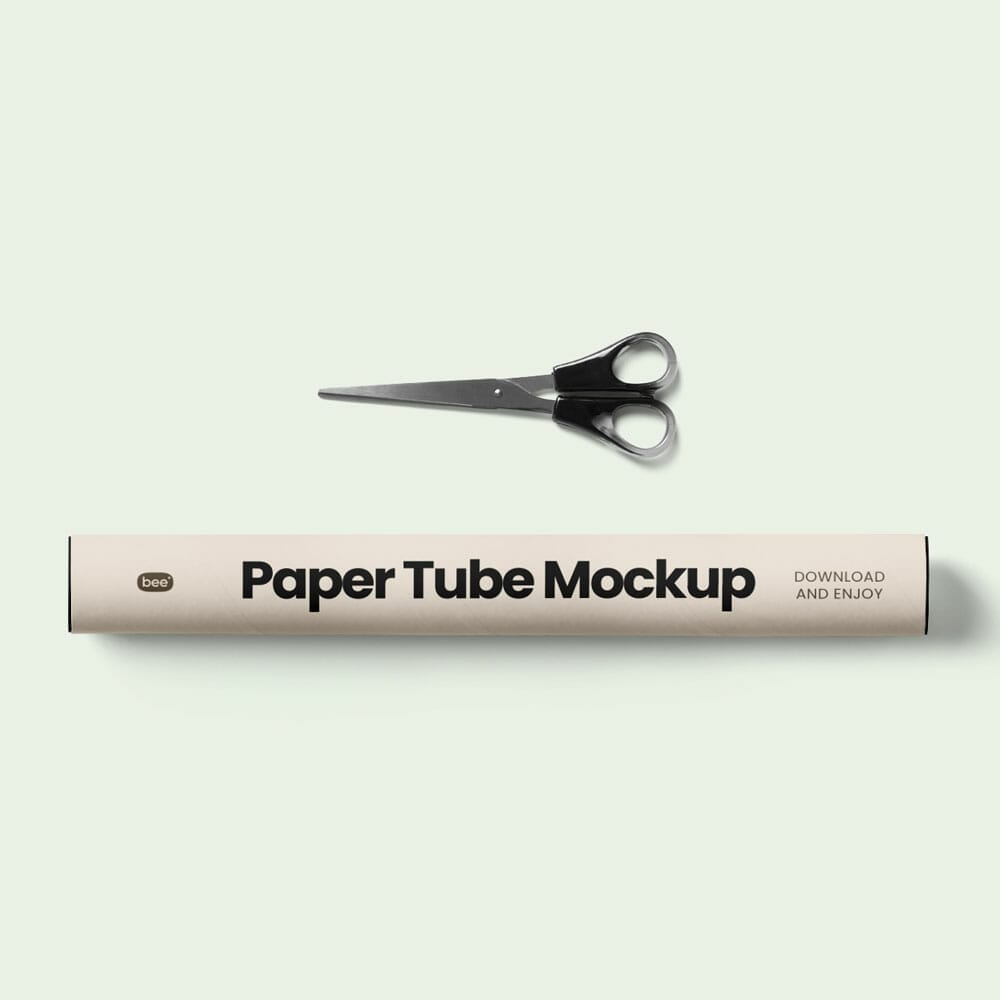 Free Paper Tube Mockup PSD