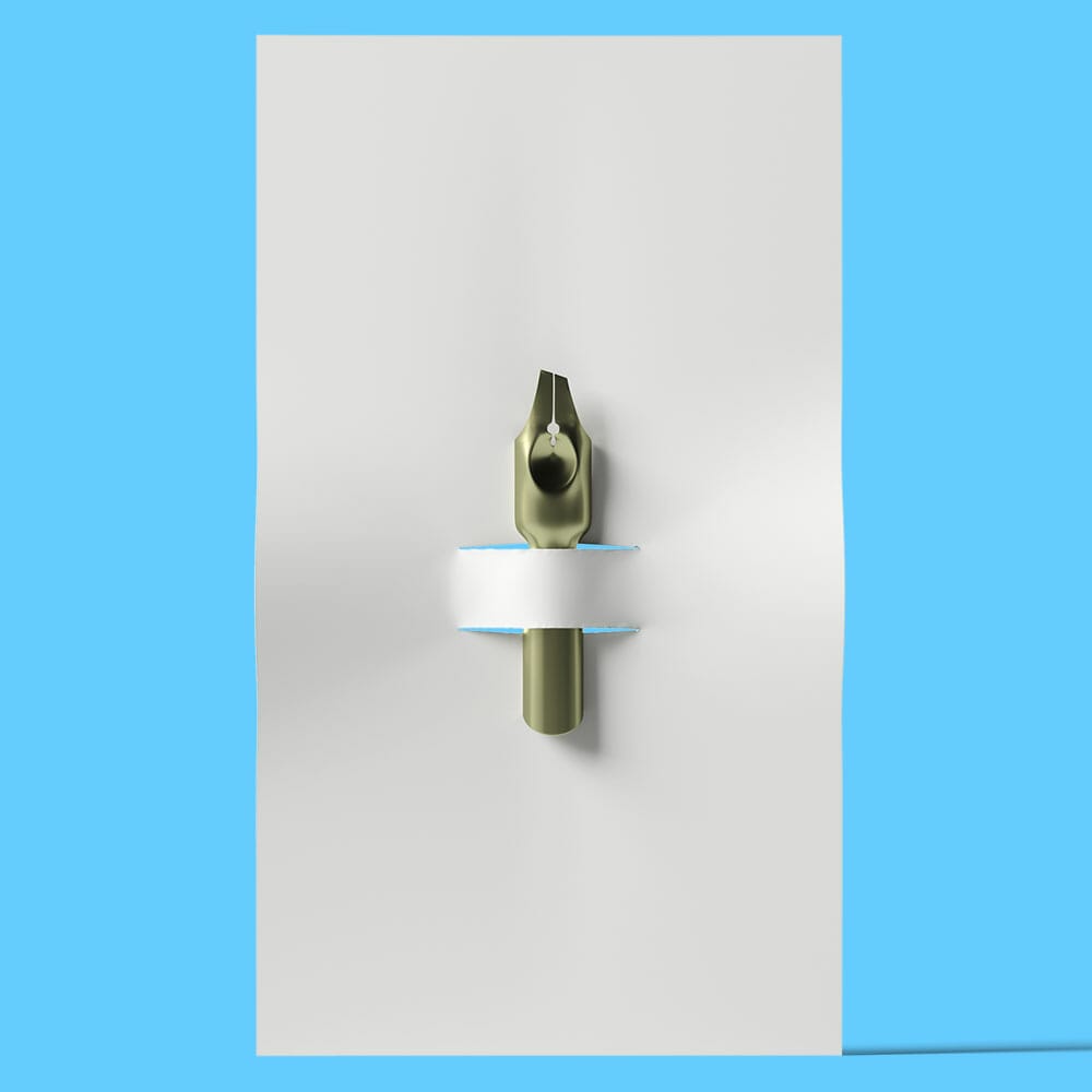 Free Paper With Nib Mockup Front View PSD