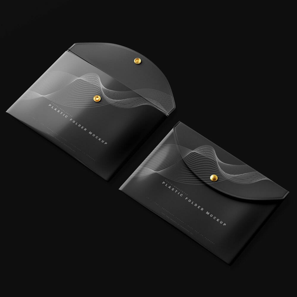 Free Plastic Folder Mockup PSD