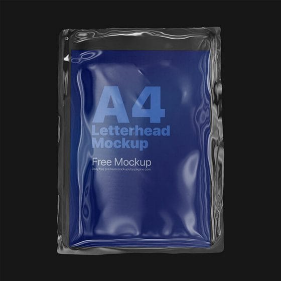 Free Plastic Wrapped A4 Letterhead Mockup PSD