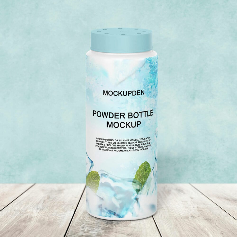 Free Powder Bottle Mockup PSD Template