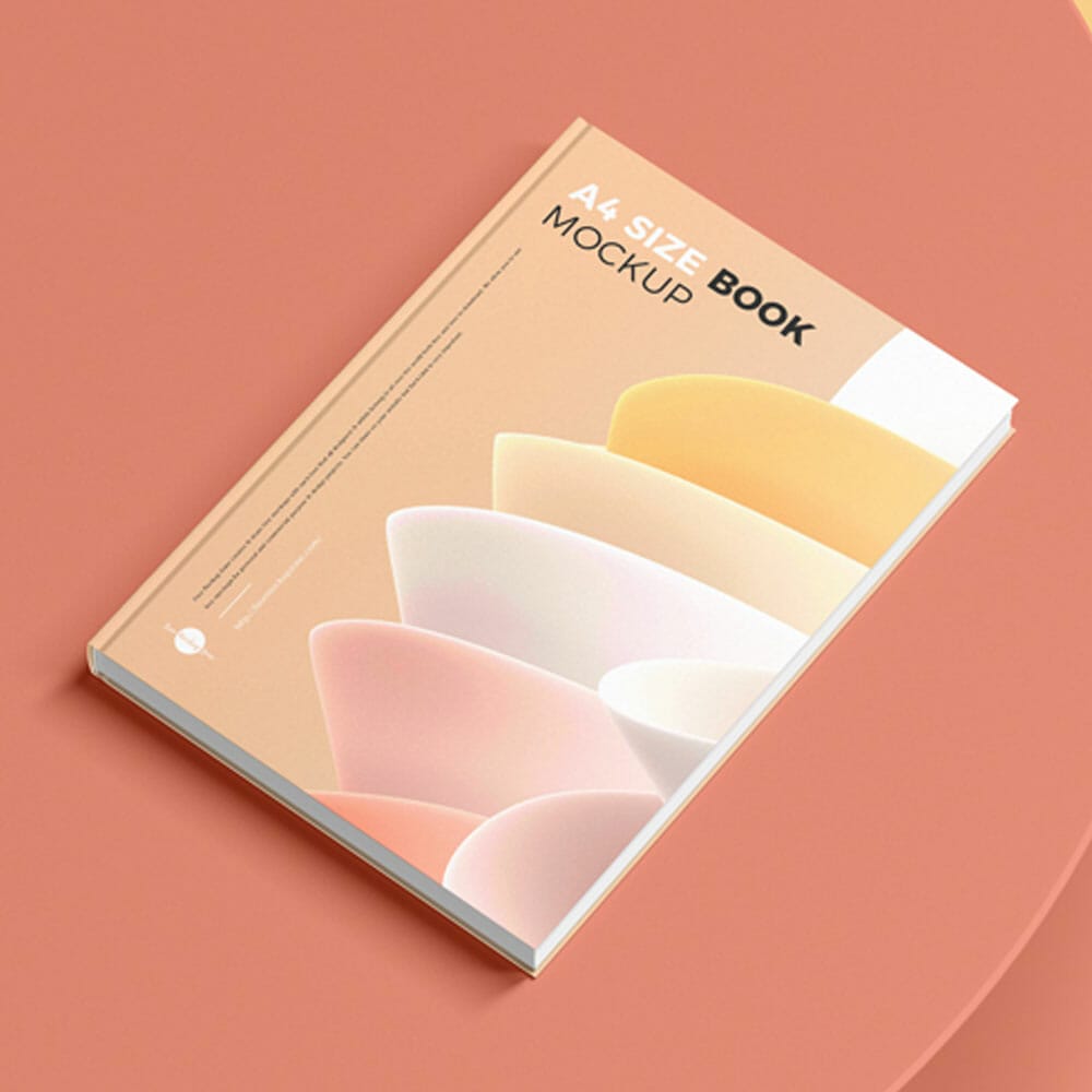 Free Premium A4 Size Book Mockup PSD