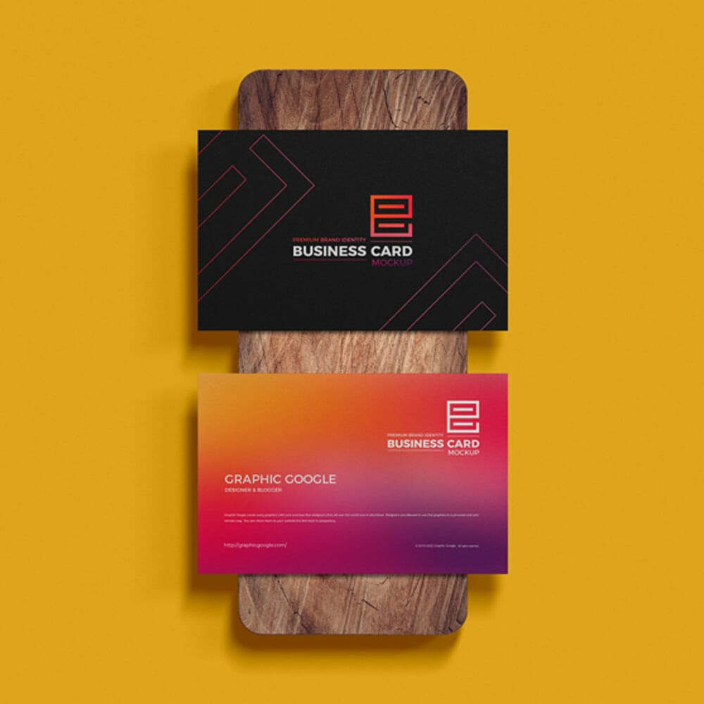 Free Premium Brand Identity Business Card Mockup PSD