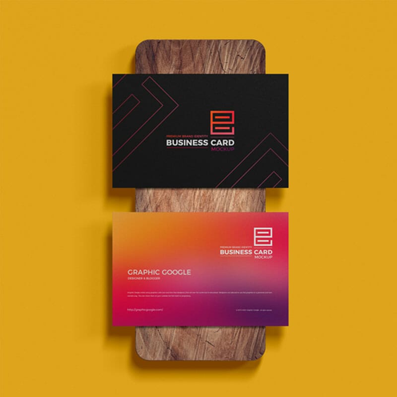 Free Premium Brand Identity Business Card Mockup PSD