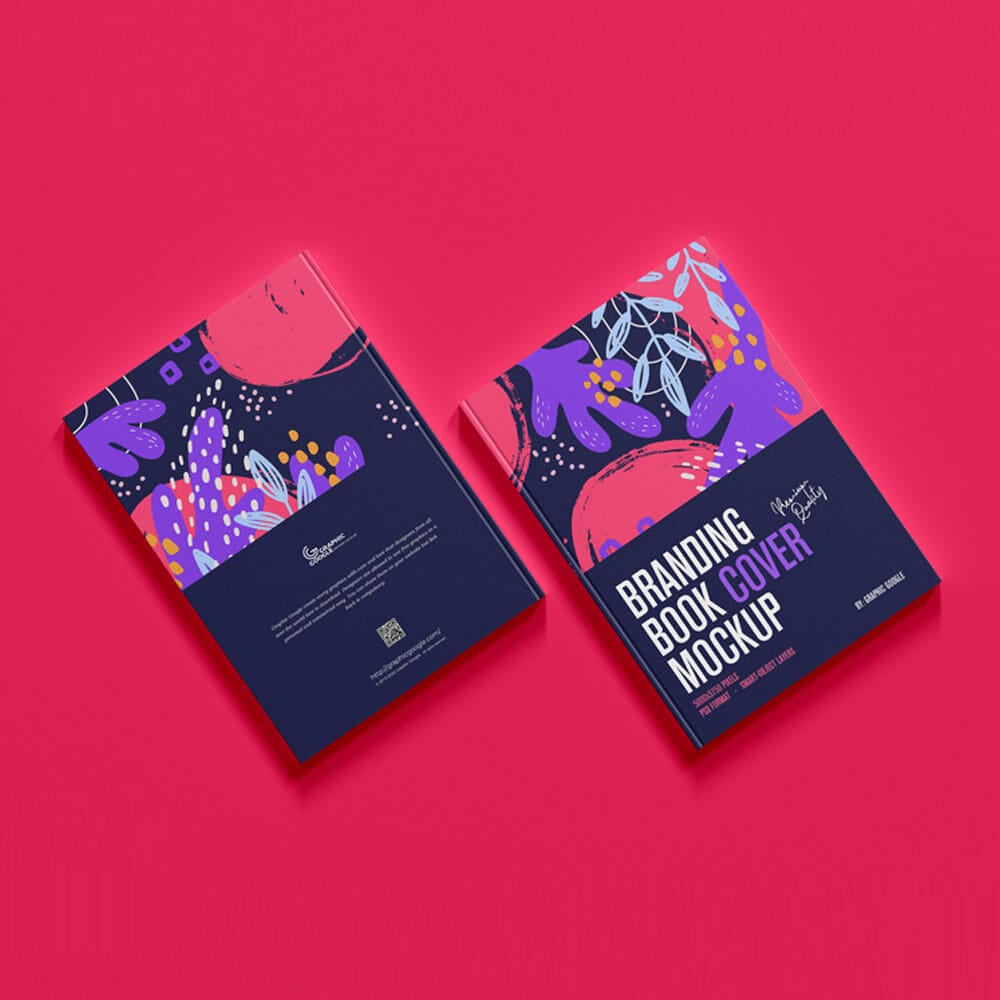 Free Premium Branding Book Cover Mockup PSD