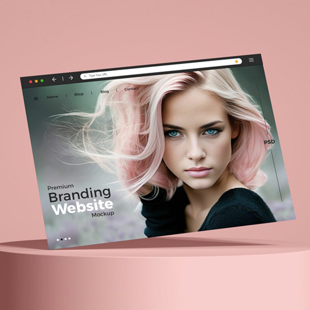 Free Premium Branding Website Mockup PSD
