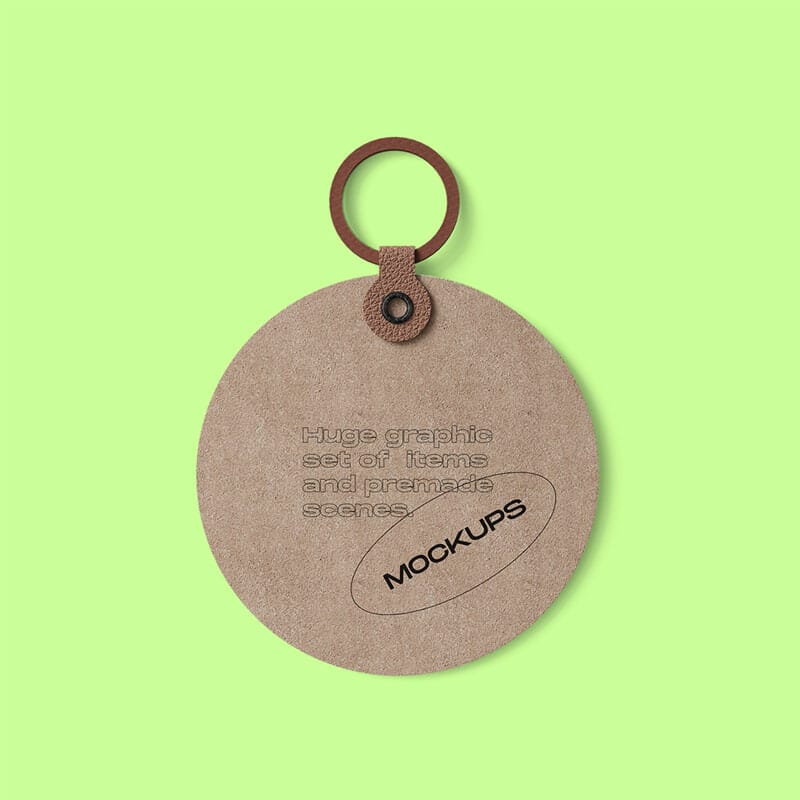 Free Round Label Mockup Top View PSD