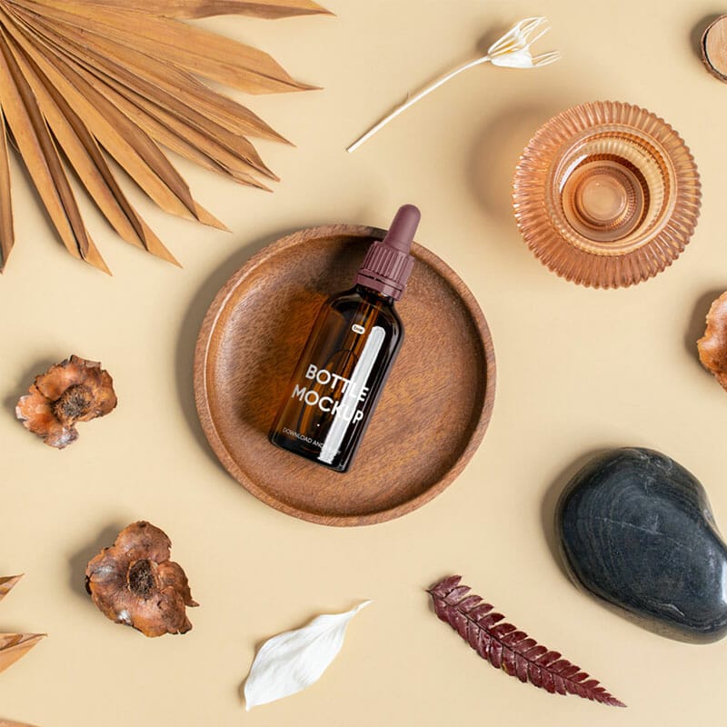 Free Small Dropper Bottle Mockup PSD