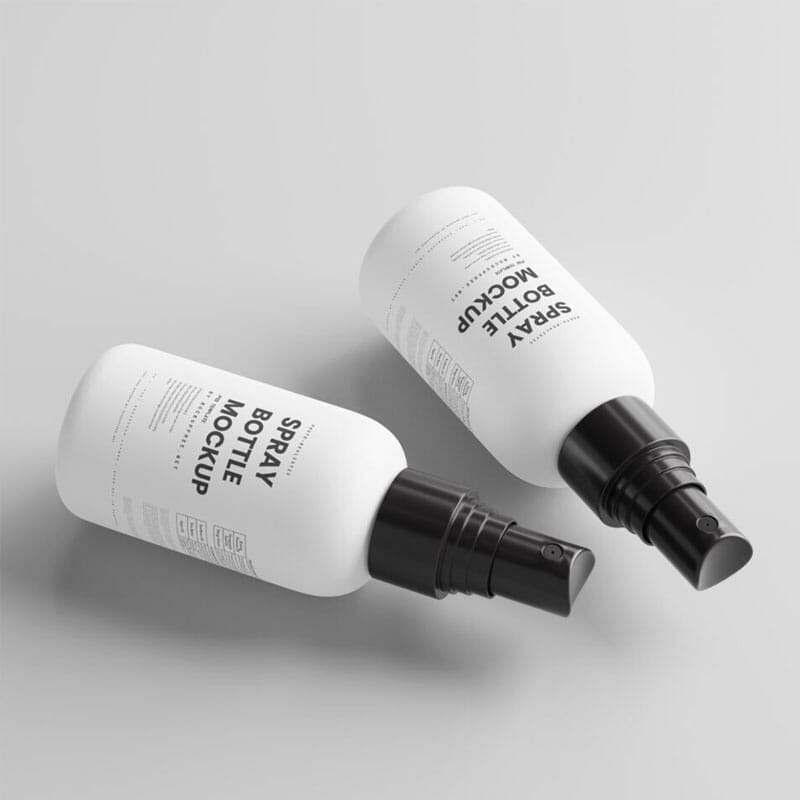 Free Small Spray Bottle Mockup PSD