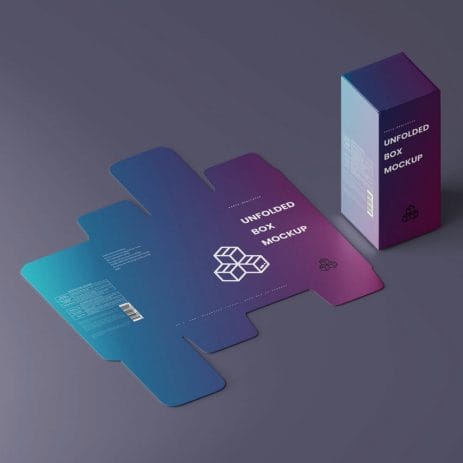 Free Unfolded Box Mockup PSD » CSS Author