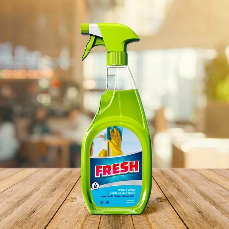 Free Window Cleaner Mockup PSD Template