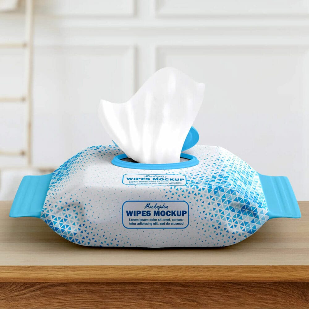 Free Wipes Mockup PSD Template