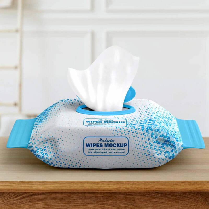 Free Wipes Mockup PSD Template
