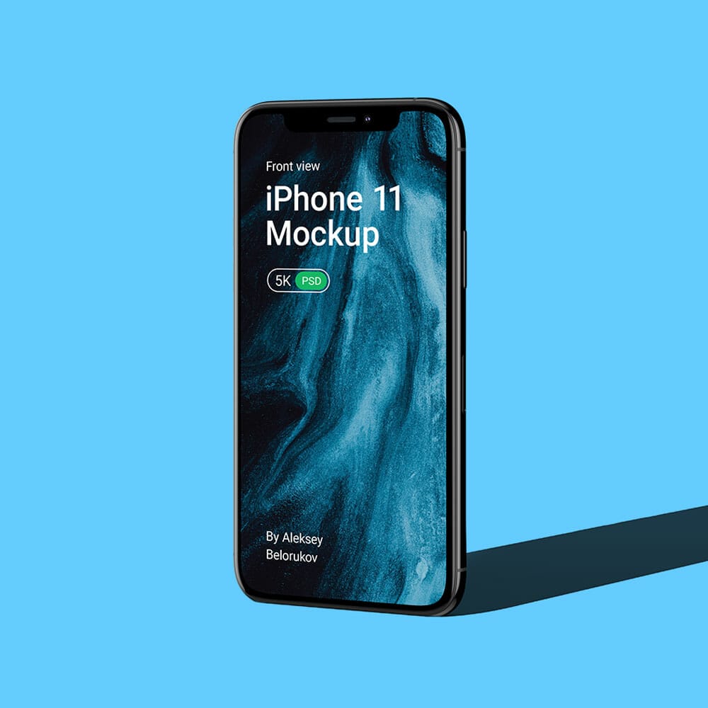Free iPhone 11 Pro Mockup Front View PSD