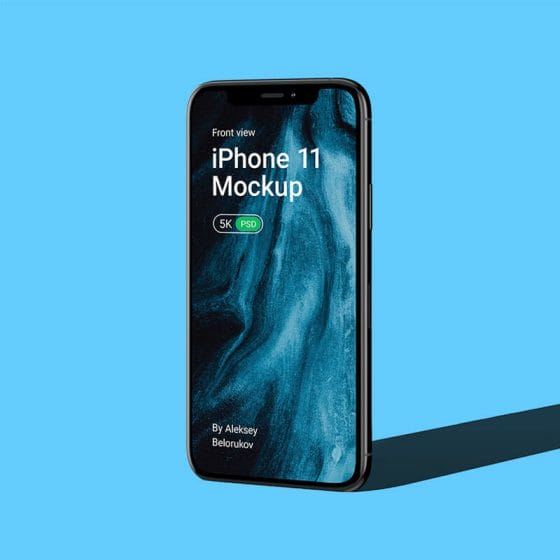 Free iPhone 11 Pro Mockup Front View PSD