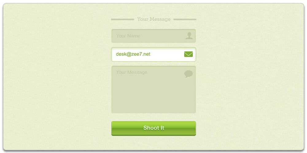Green Contact Form