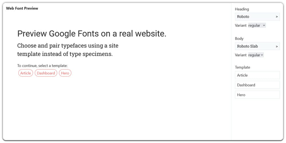 Web Font Preview