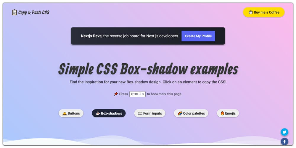 CSS Box Shadow Examples