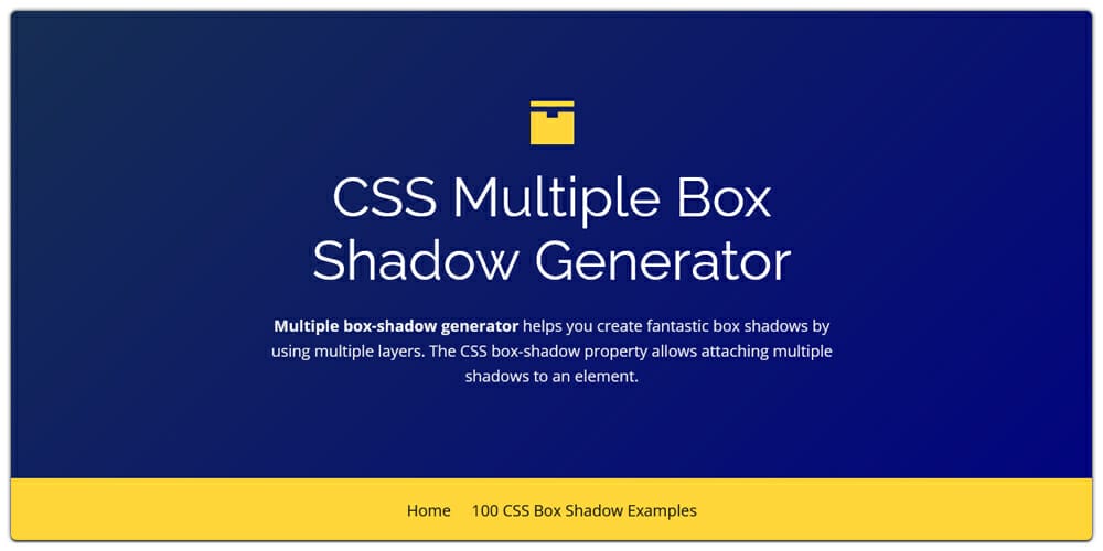 CSS Multiple Box Shadow Generator