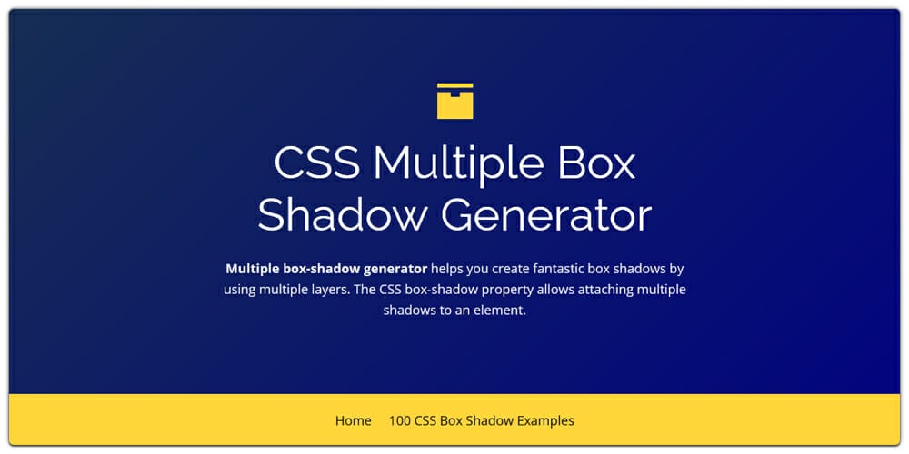 CSS Multiple Box Shadow Generator
