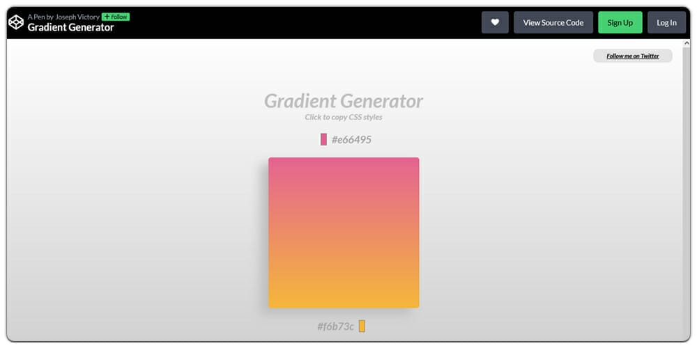 CodePen Gradient Generator