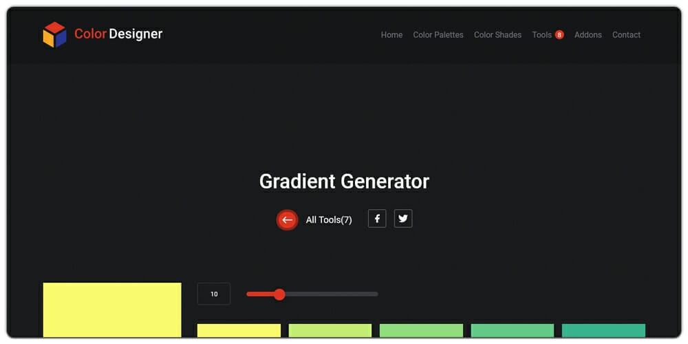 Colordesigner Gradient Generator