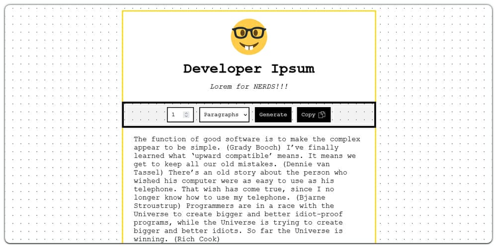 Developer Ipsum