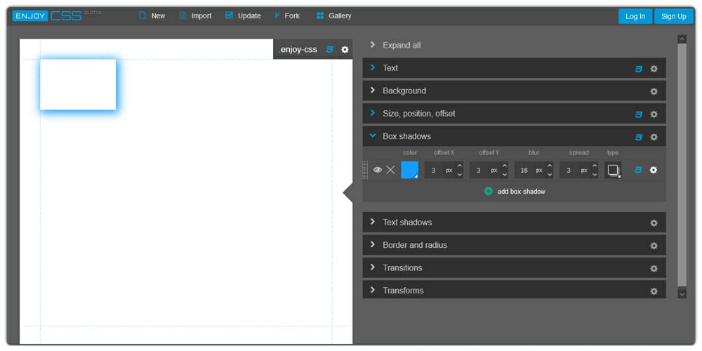 Enjoycss Boxshadow Generator