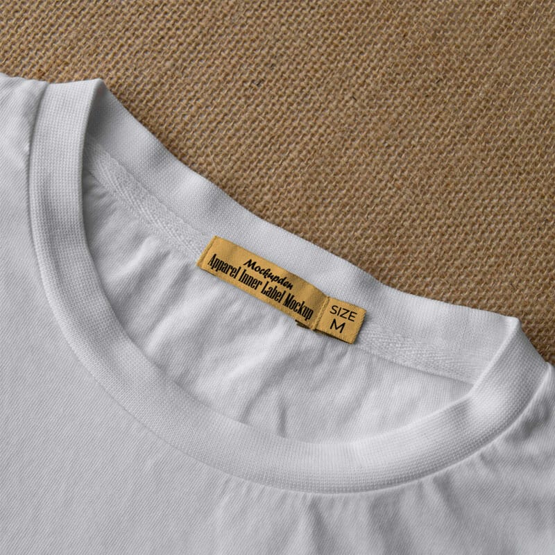 Free Apparel Inner Label Mockup PSD Template