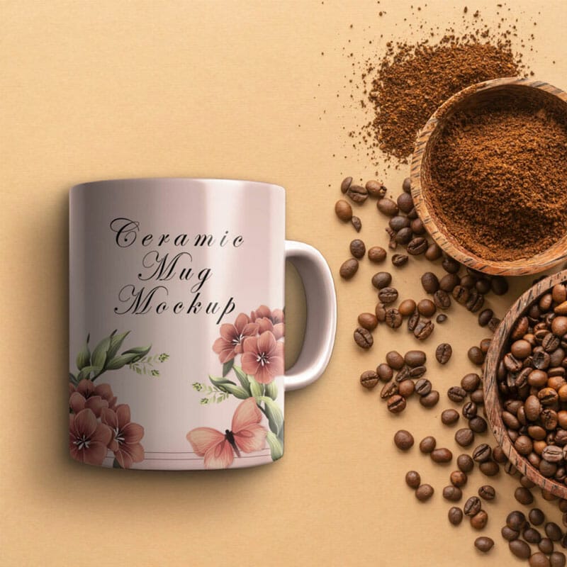Free Ceramic Mug Mockup PSD Template » CSS Author