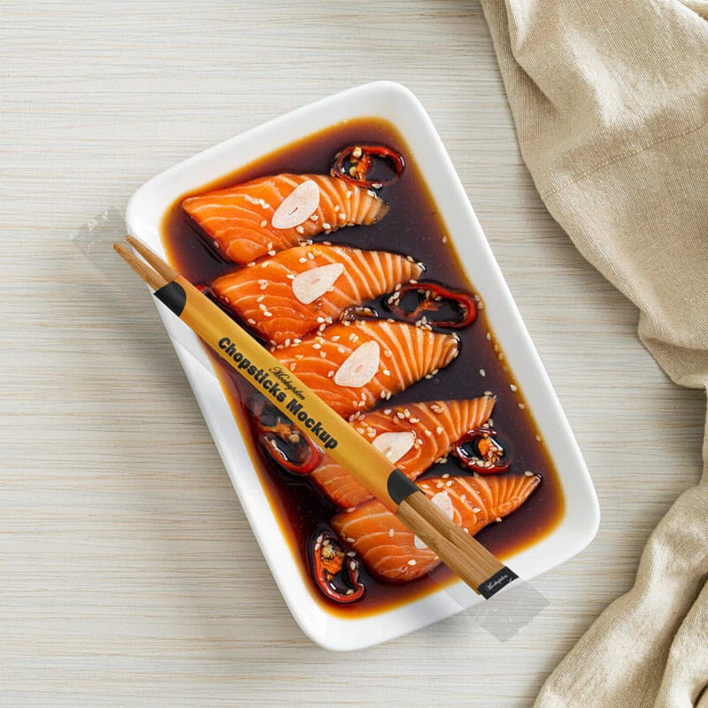 Free Chopsticks Mockup PSD Template
