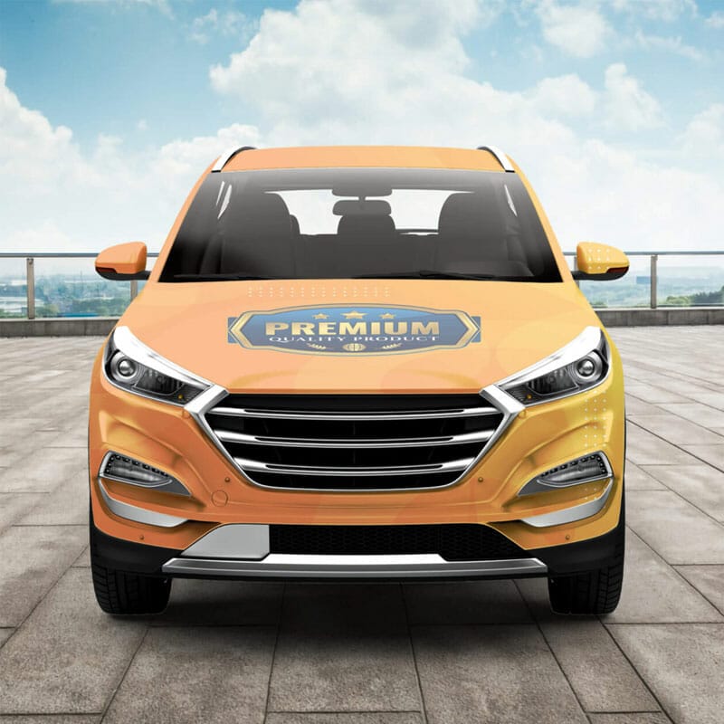 Free City Car Branding Mockup PSD Template