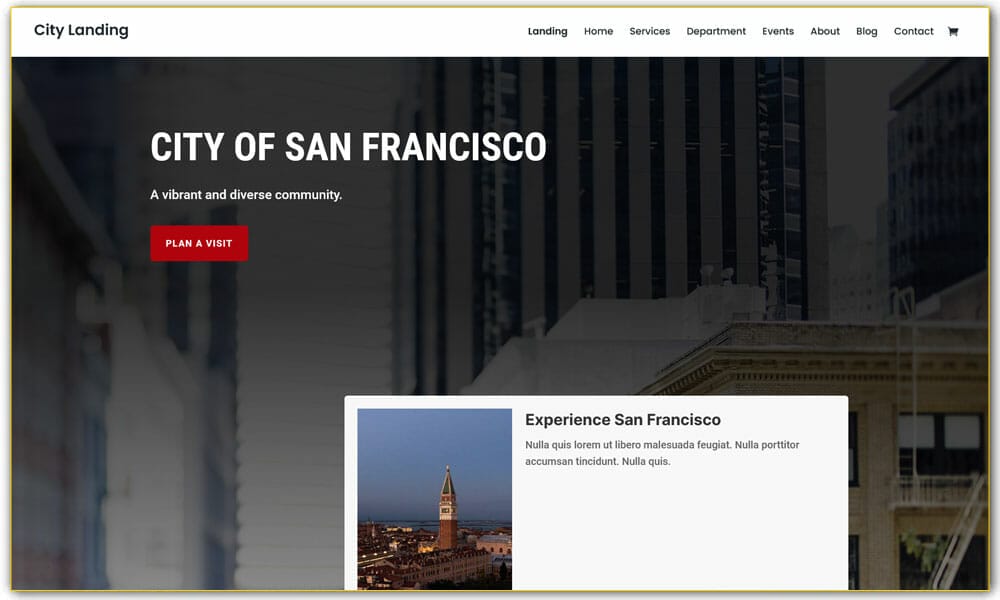 Free City Layout Pack For Divi