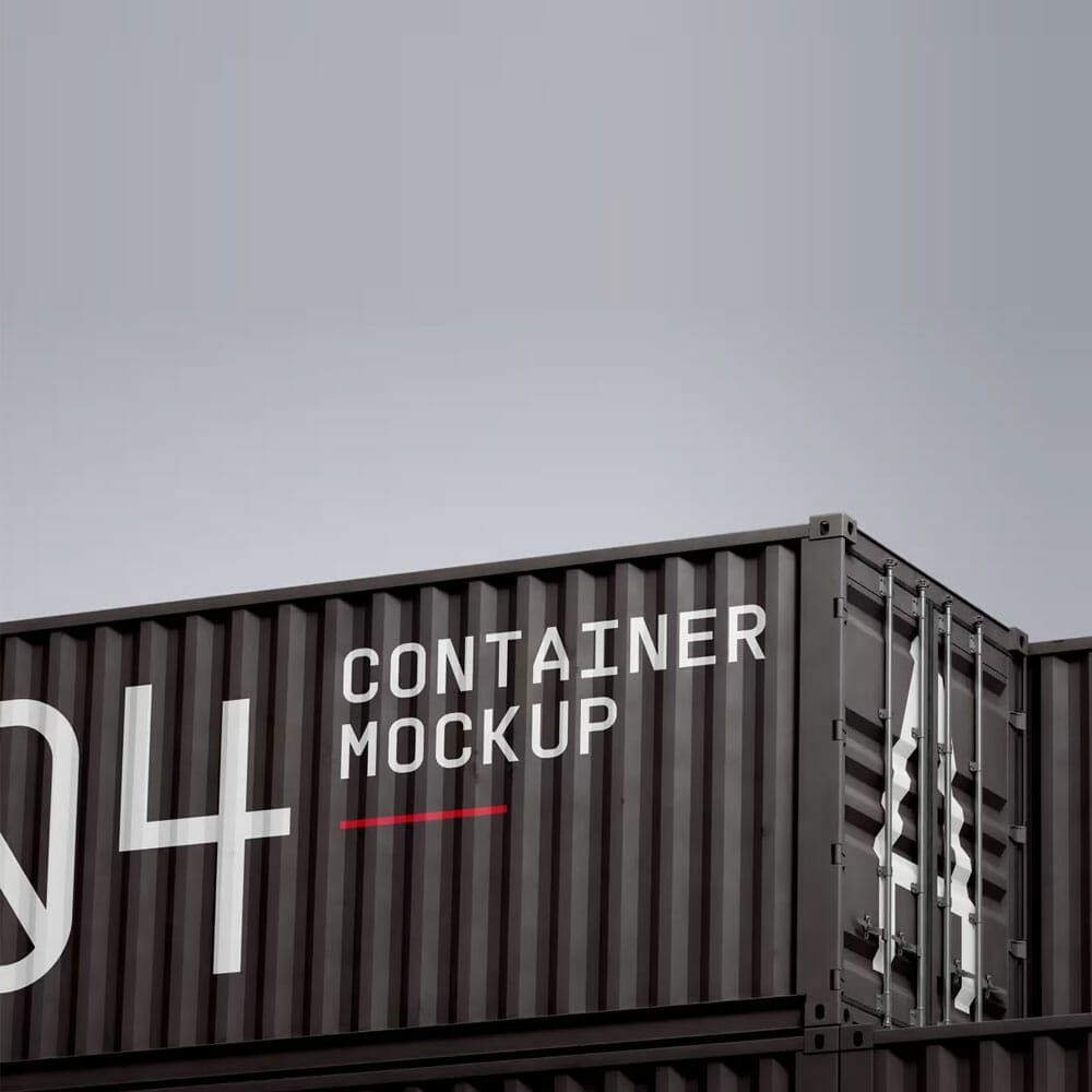 Free Containers Mockup PSD
